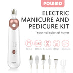 POLAMD rechargeable electronic nail file machine with multiple interchangeable attachments for hand care