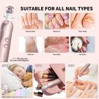 Manicure pedicure set with 100 sanding bands for callus removal