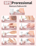 Hoxida rechargeable nail care device with dust shield