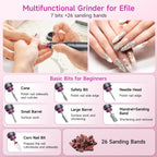 Back view of the professional nail machine showing safety certifications and technical specifications label