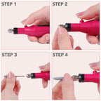 30-piece nail drill set for acrylic and gel nails