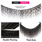 Soft and silky body wave human hair extensions for sew in installations