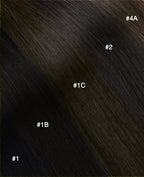 Model showcasing the blended natural look of invisible tape in extensions