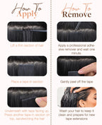 GOO GOO hair extensions showing authentic product detailing and specifications