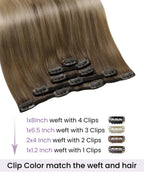LaaVoo 18 inch light brown to platinum blonde balayage hair extension close up