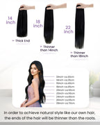 LaaVoo blonde ombre human hair extension texture and thickness showcase