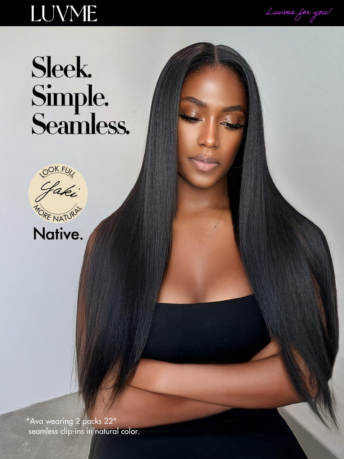 LUVME HAIR fourteen piece clip in set spread out on a flat surface
