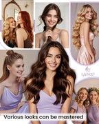 LaaVoo premium human hair clip ins authentic imported packaging display