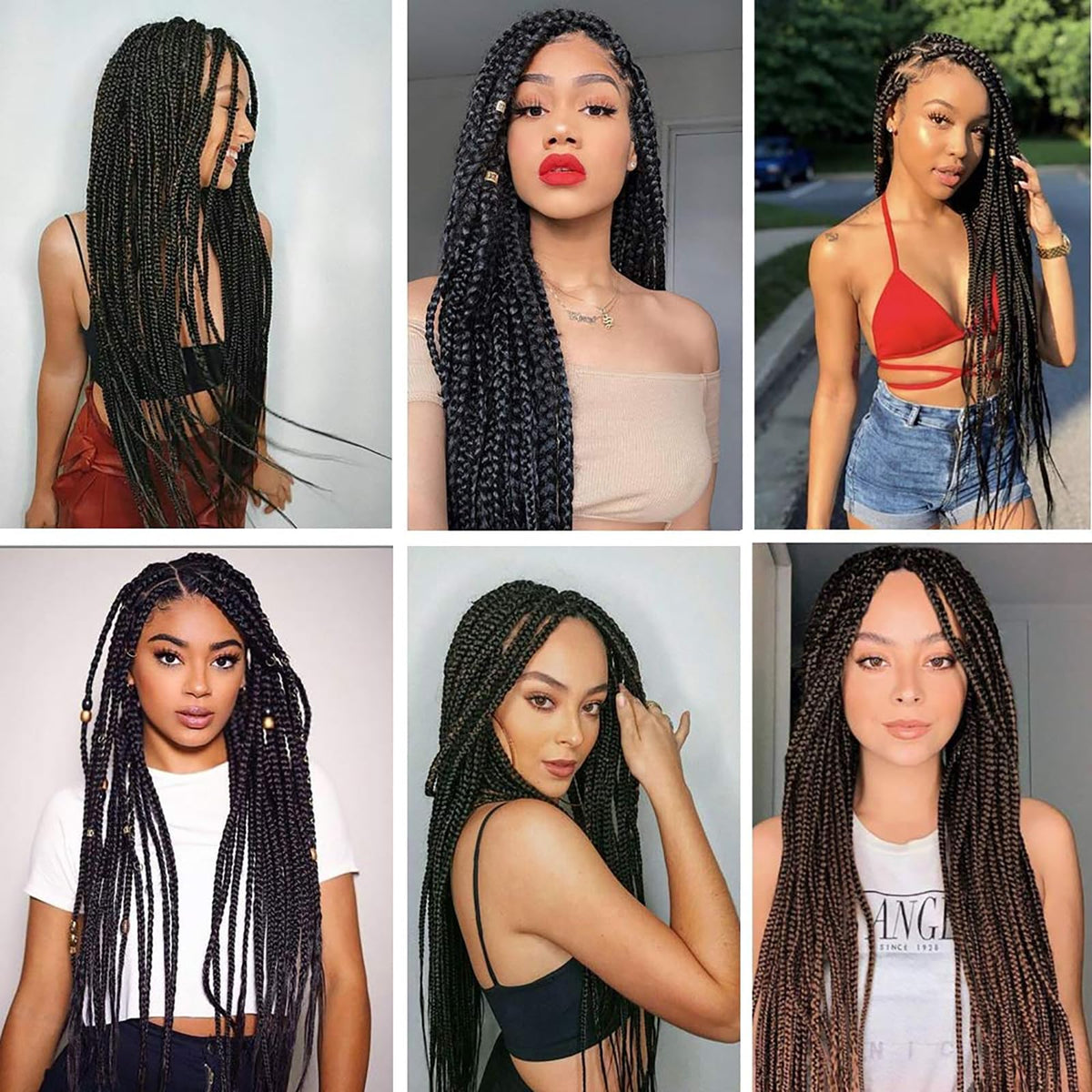 Alrence sweat resistant synthetic crochet twist braids packaging layout with natural black extensions.