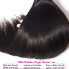 Silky smooth Brazilian Remy human hair extensions displaying realistic sheen and thickness.