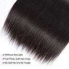 Thick and full double machine weft construction on CLAROLAIR straight hair bundles.