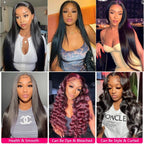 Authentic USA imported 100 percent human hair bundles unboxed for styling inspection.