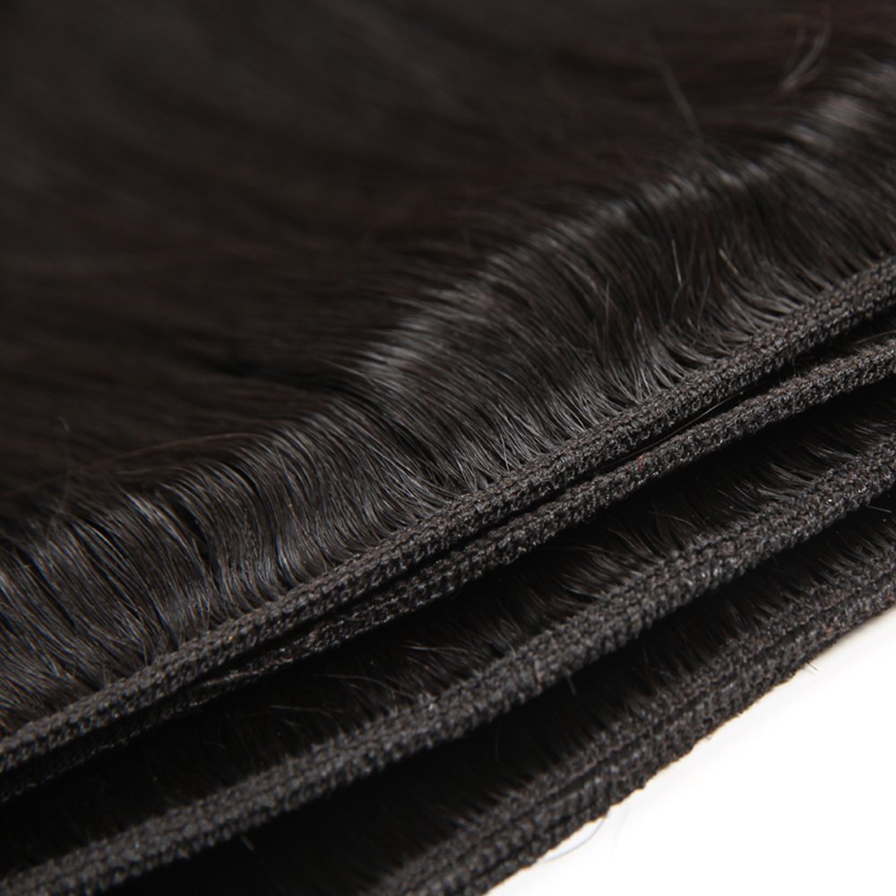CLAROLAIR virgin human hair extensions styled straight to demonstrate natural flow and movement.