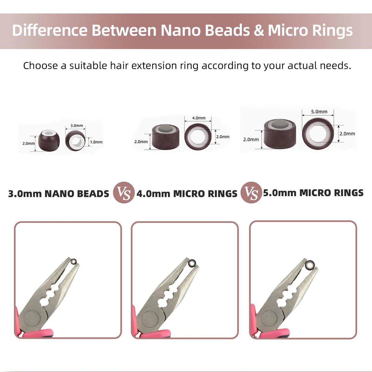 Authentic USA imported Vlasy micro ring beads package for professional salon use