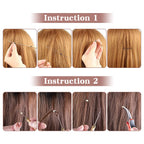 Clamped and open views of 4mm silicone lined aluminum hair links