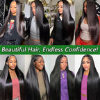 Luxury natural black virgin hair bundles arranged by length for installation