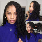 Queen Virgin Remy QVR 12 inches natural black hair showing bundle thickness.