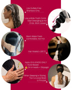 Back view of natural hair seamlessly integrated with Moresoo micro link human extensions