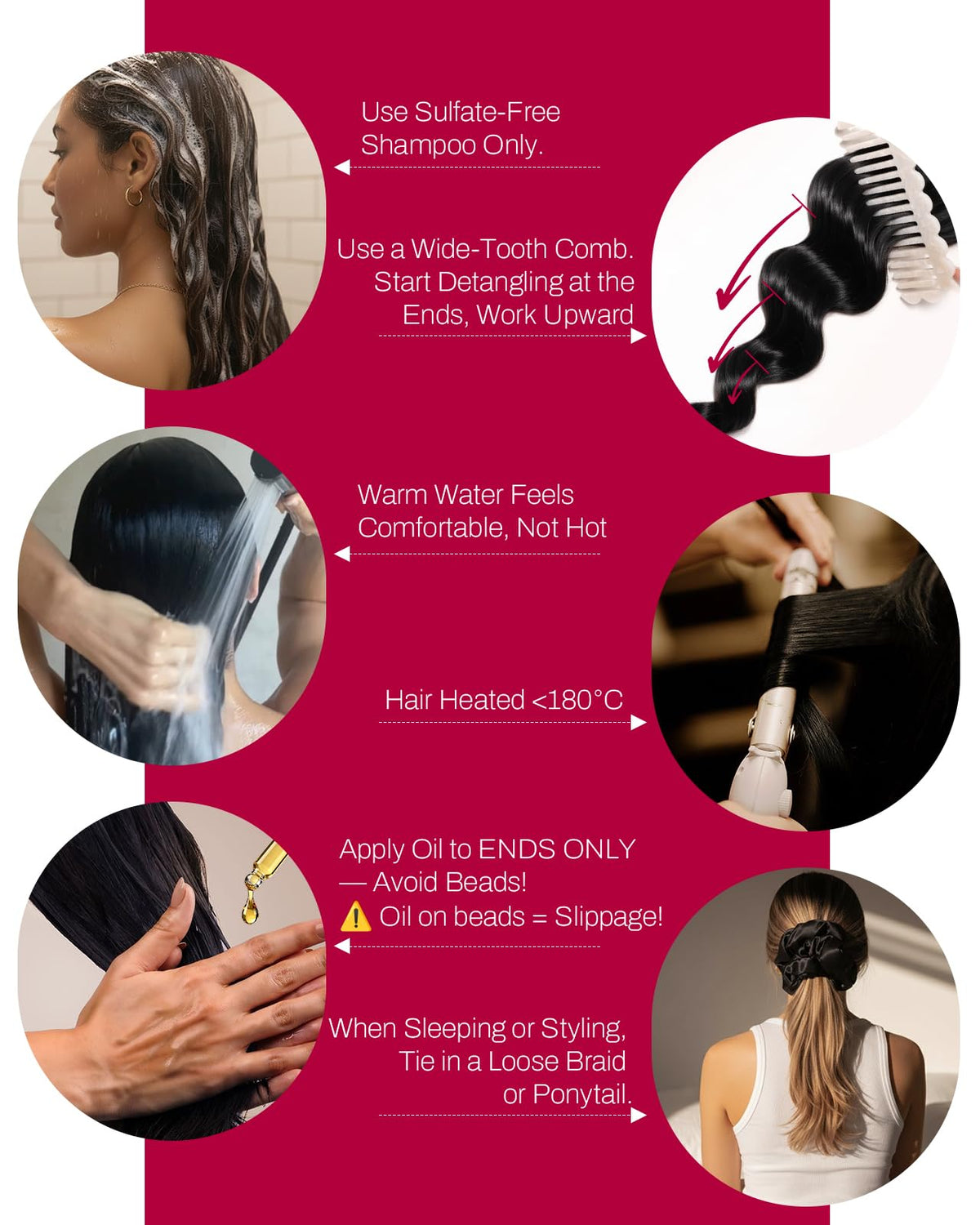 Back view of natural hair seamlessly integrated with Moresoo micro link human extensions