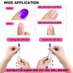 Cellentool USA imported authentic nail drill attachments safely stored inside organized portable travel box