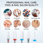 Durable heat resistant ceramic nail file attachments set