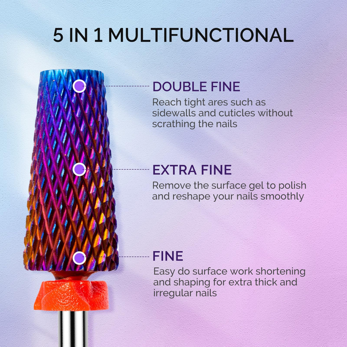 MelodySusie professional tornado nail drill bit detail