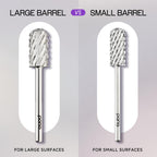 Side profile of silver Pana carbide nail drill bit