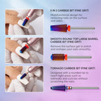 MelodySusie smooth round top large barrel bit for manicures