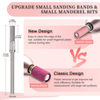 Pink mini sanding bands for electric nail drill