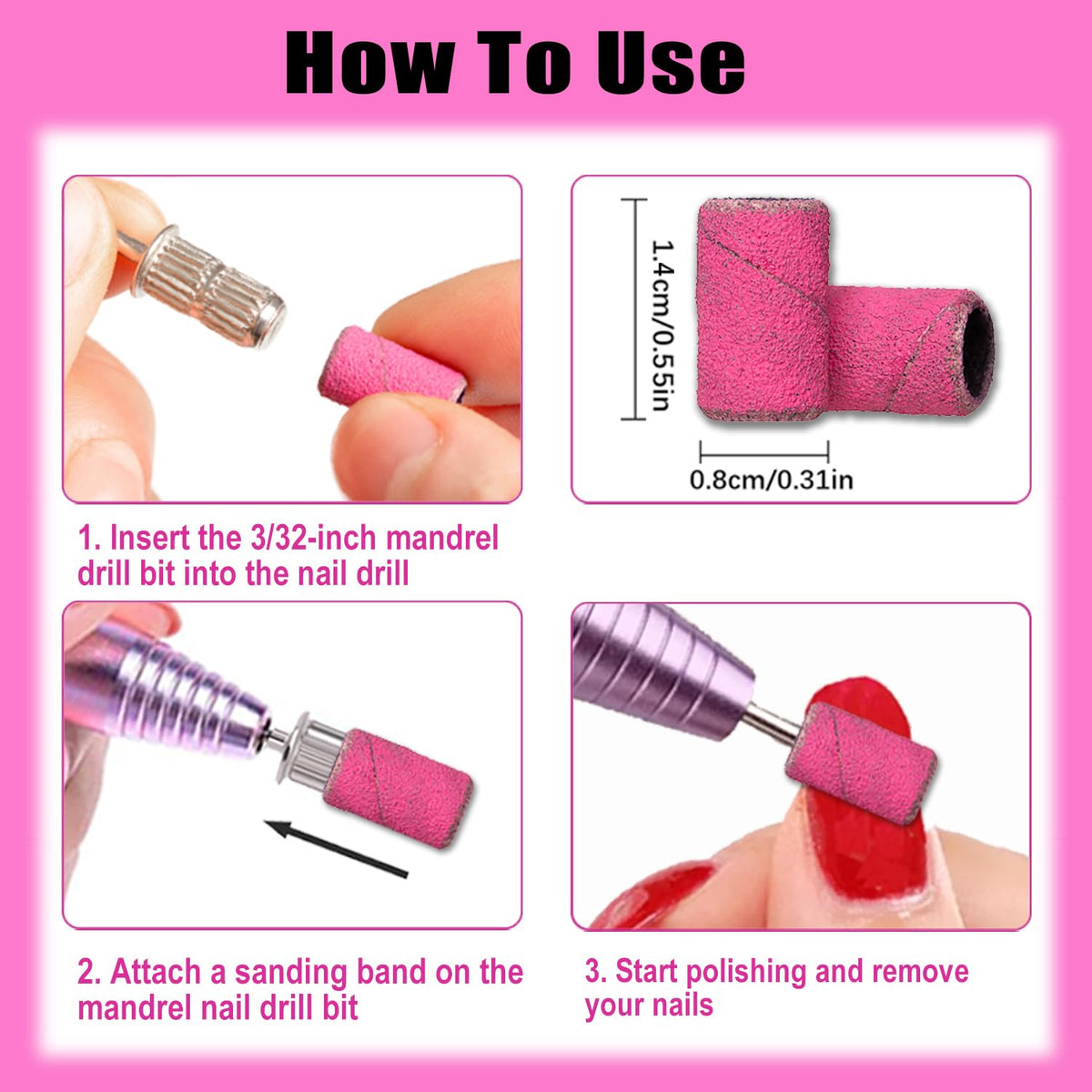 Convenient storage container for Haozher nail drill accessories