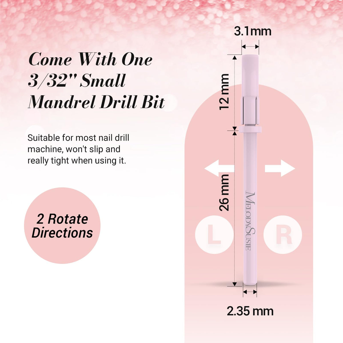 Acrylic nail smoothing demo displaying professional performance of pink 180 grit nail file band