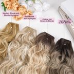 Invisible wire hair extensions layout displaying flat lace design