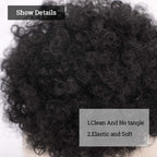 Yinmei Baibian short hair extension packaging view demonstrating how to shake and spread the fibers