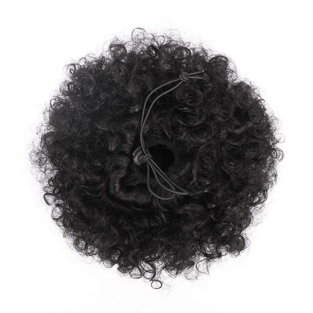Yinmei Baibian heat resistant synthetic hairpiece being secured onto a natural high bun
