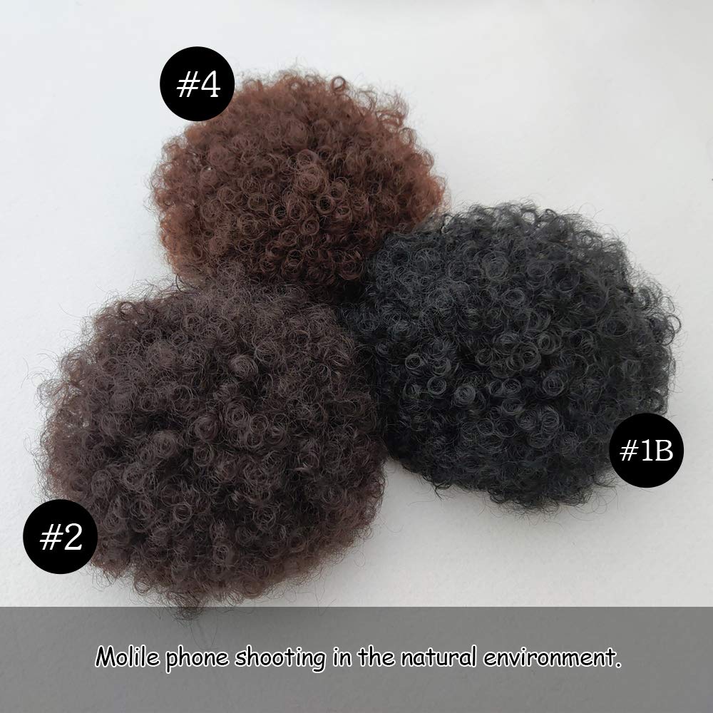 Yinmei Baibian afro puff drawstring ponytail displaying the matte finish under natural lighting