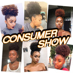 Yinmei Baibian kinky curly bun hair extension showcasing the lightweight sixty five gram structure