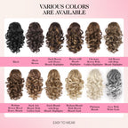 ZQIAN BEAUTY synthetic hairpiece showcasing heat resistant bouncy curls packaging look