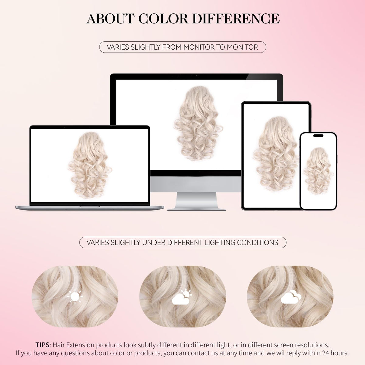 Step by step application guide for the premium claw comb hair extension