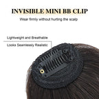 Premium authentic human hair fringe extension showing realistic texture and natural shine