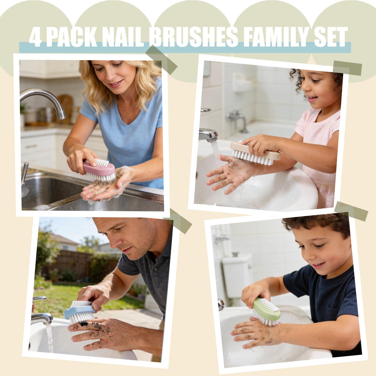 Oyewalls nail brush for pedicure and manicure cleaning