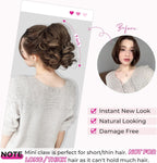 REECHO synthetic hair extension showcasing the realistic Japanese technology fiber texture and layered volume.