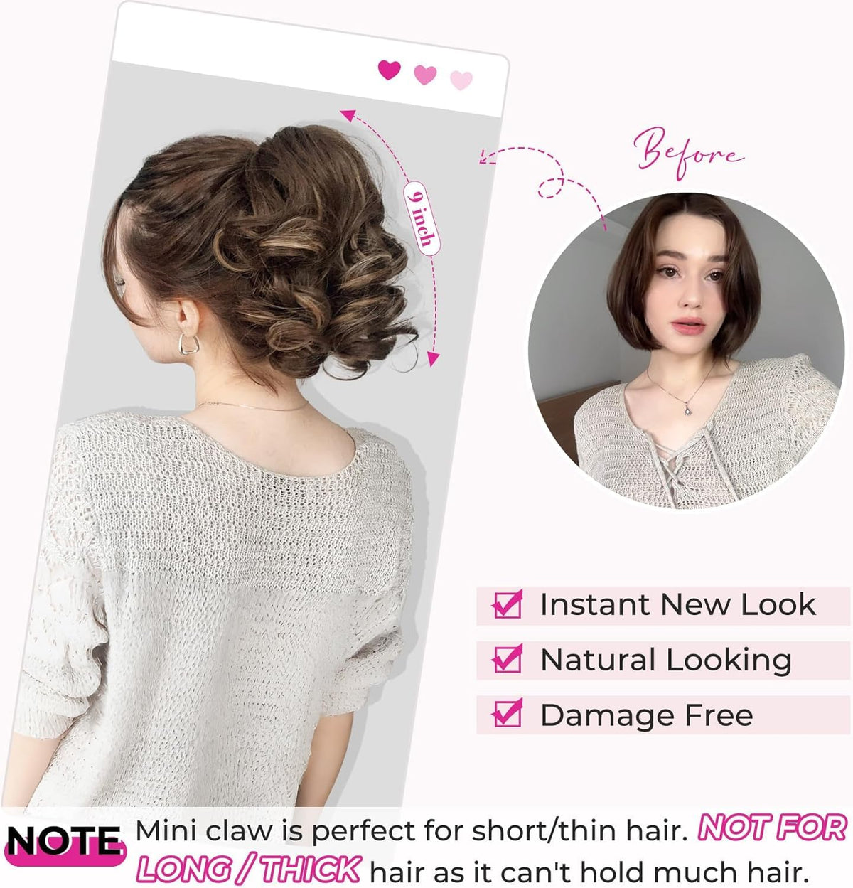 REECHO synthetic hair extension showcasing the realistic Japanese technology fiber texture and layered volume.