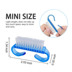 Close-up of the ergonomic handle design on the HANWER fingernail scrub brush showing comfortable grip details