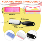 Ergonomic handle grip fingernail scrubber brush close up