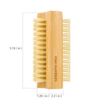 Dual sided sisal bristles for deep nail cleaning