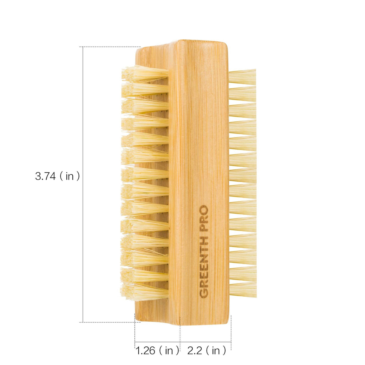 Dual sided sisal bristles for deep nail cleaning