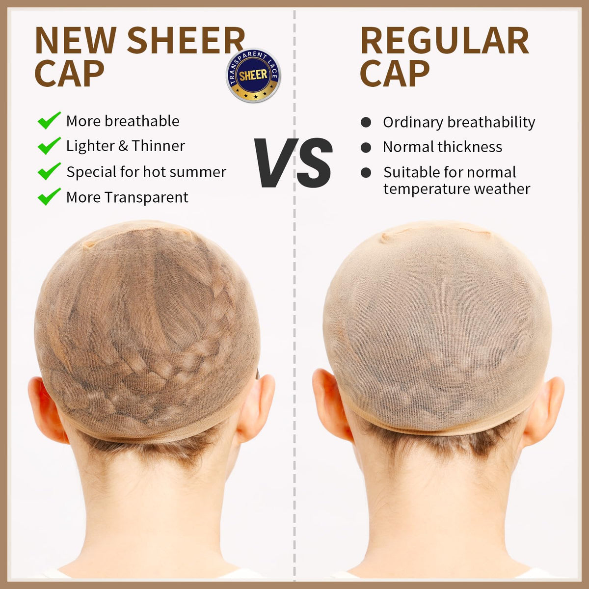 Teenitor ultra thin nude stocking cap for women