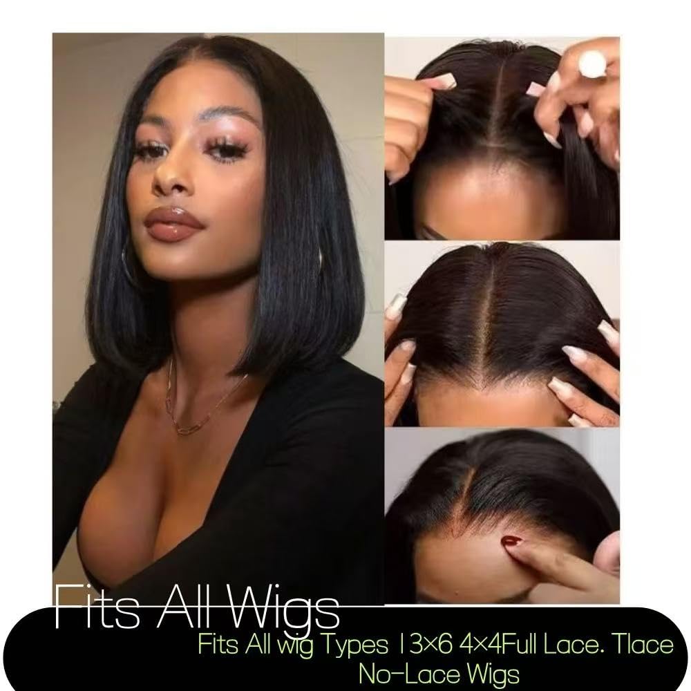 Close up of the non-slip velvet material for lace wigs