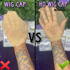 Side view of ultra-thin Wowangel nylon stocking wig cap