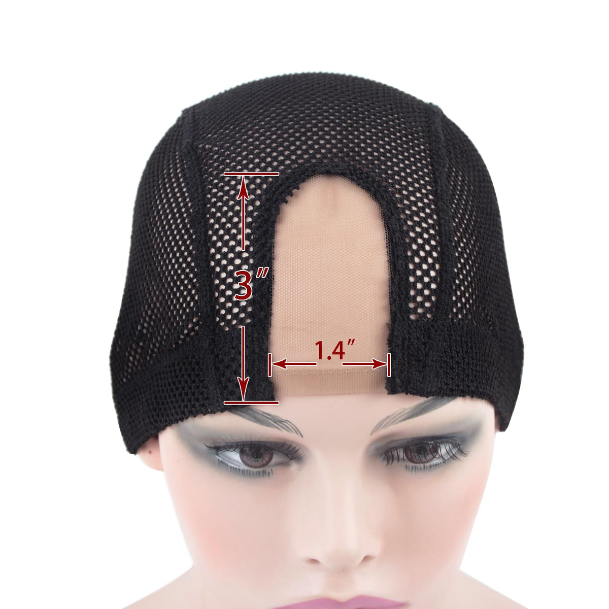 Ytbyt U part mesh wig cap with lace opening